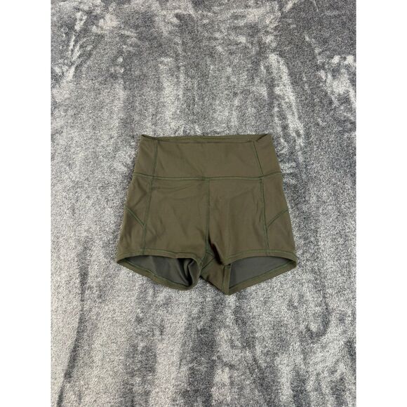 Lululemon In Movement Everlux Short 2.5" Inseam 4 High Rise Dark Olive W7ARMS - Picture 1 of 9